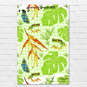 Yearly Goal Calendar Printable (11x17) - Red Eyed Tree Frog