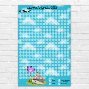 Yearly Goal Calendar Printable (11x17) - Hedgehog Fairy