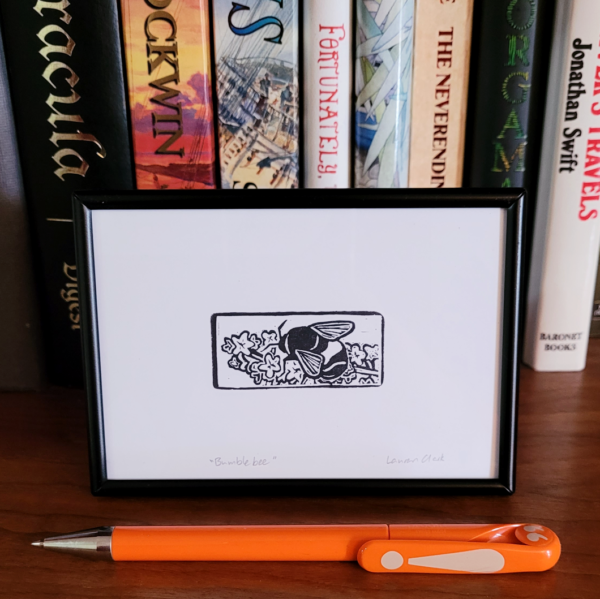"Bumblebee" Eraser Stamp Block Print - Image 2