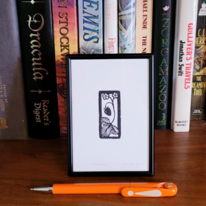 "Strawberry" Eraser Stamp Block Print