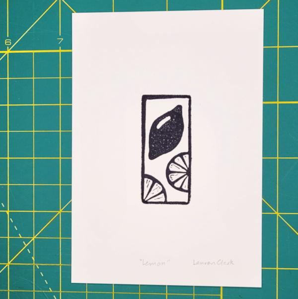 "Lemon" Eraser Stamp Block Print - Image 3