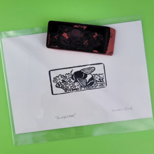 "Bumblebee" Eraser Stamp Block Print