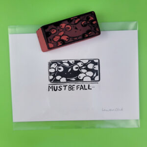 "Must Be Fall" Eraser Stamp Block Print