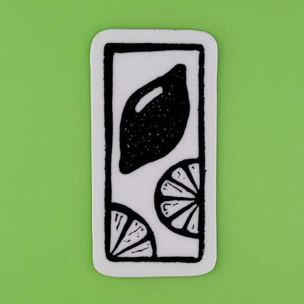 "Lemon" Eraser Stamp Vinyl Sticker - Image 4