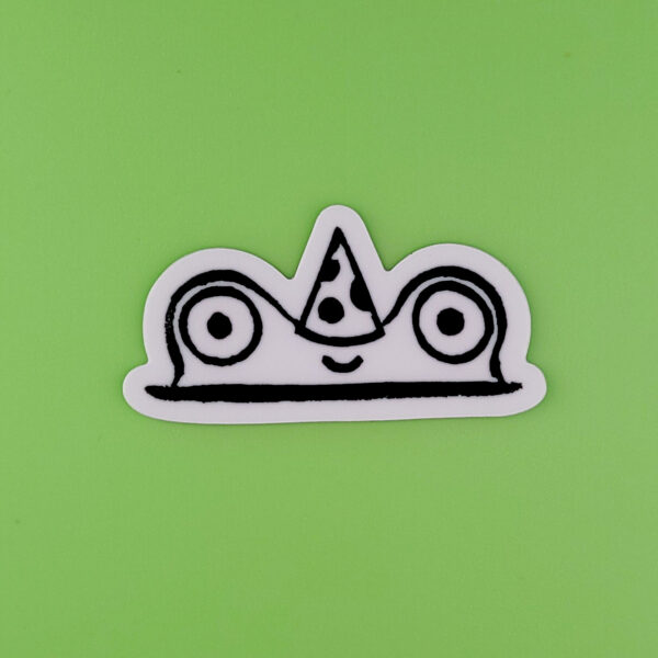 “Frog Party” Eraser Stamp Vinyl Sticker - Image 4