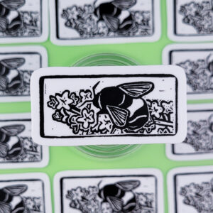 “Bumblebee” Eraser Stamp Vinyl Sticker