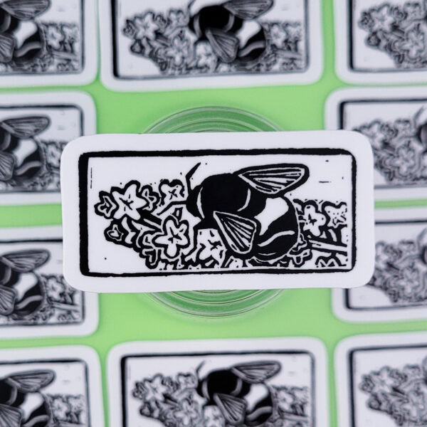 “Bumblebee” Eraser Stamp Vinyl Sticker