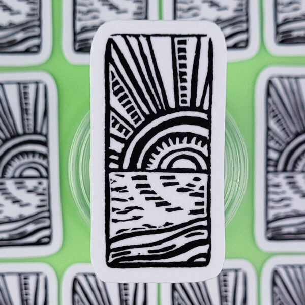 Set of 4 “Beach” Eraser Stamp Vinyl Stickers - Image 4