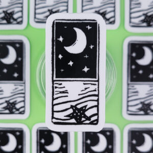 “Beach 4 - Moonlight” Eraser Stamp Vinyl Sticker