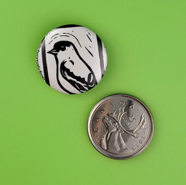 "Goldfinch" Eraser Stamp Pin - Image 3