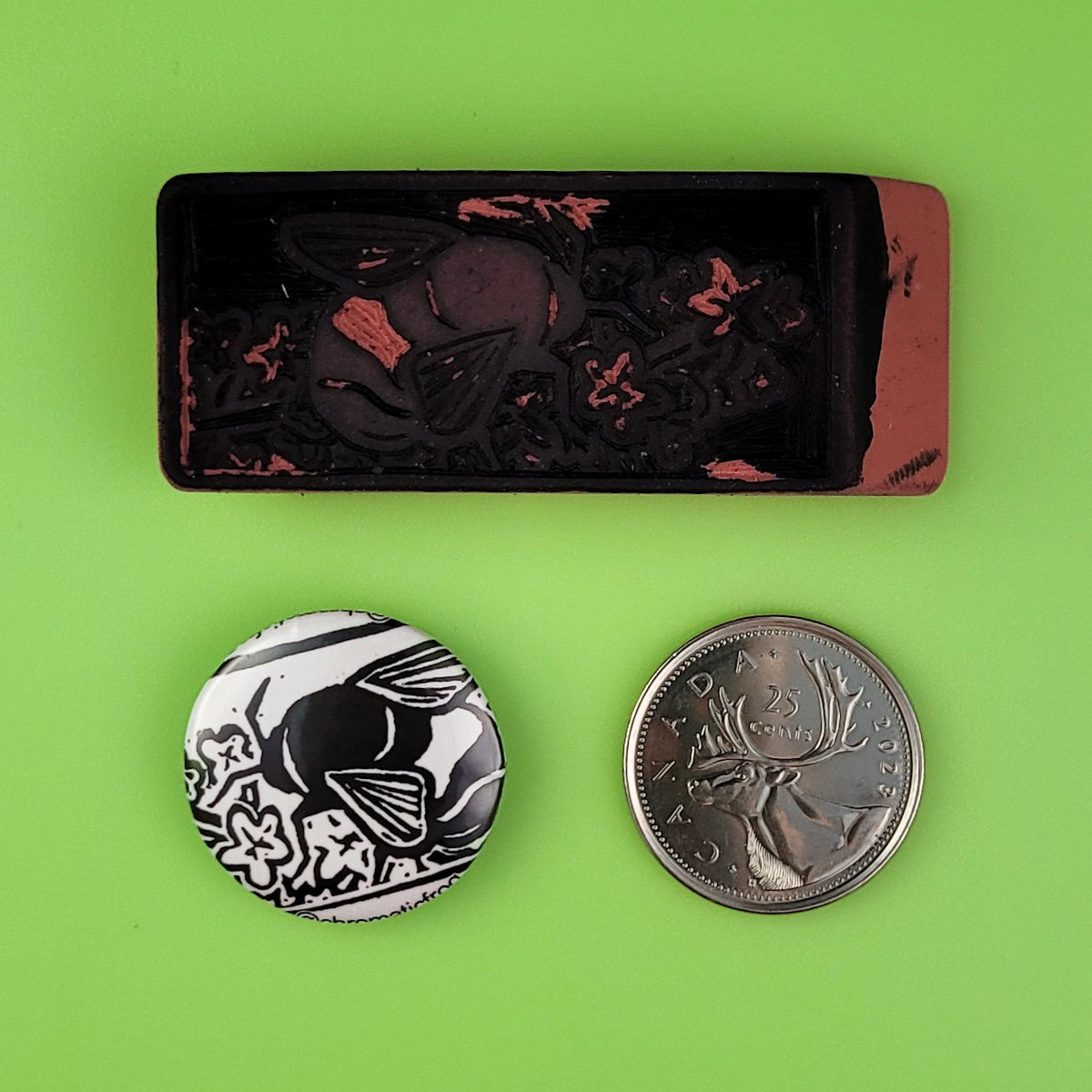 “Bumblebee” Eraser Stamp Pin