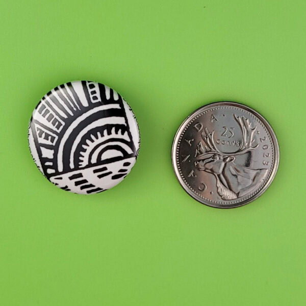 “Beach 3 - Sunset” Eraser Stamp Pin - Image 3